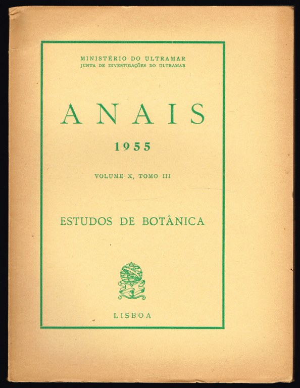 ANAIS 1955 volume X, tomo III - ESTUDOS DE BOTNICA